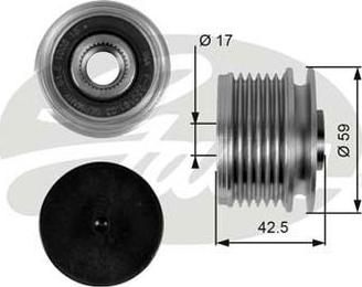 GATES-AU OAP7106 - Puleggia cinghia, Alternatore www.autoricambit.com