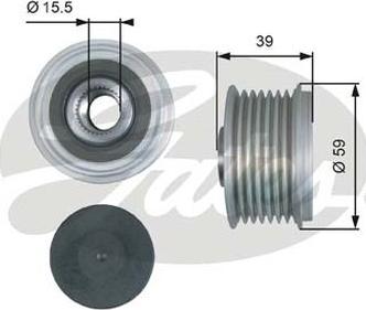 GATES-AU OAP7189 - Puleggia cinghia, Alternatore www.autoricambit.com