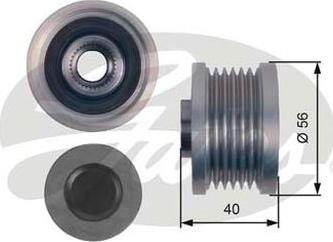 GATES-AU OAP7129 - Puleggia cinghia, Alternatore www.autoricambit.com