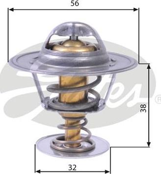 GATES-AU TH13182G1 - Termostato, Refrigerante www.autoricambit.com