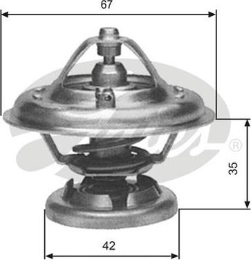 GATES-AU TH12680G1 - Termostato, Refrigerante www.autoricambit.com