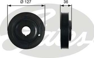 GATES-AU TVD1097 - Puleggia cinghia, Albero a gomiti www.autoricambit.com