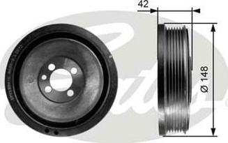 GATES-AU TVD1048 - Puleggia cinghia, Albero a gomiti www.autoricambit.com