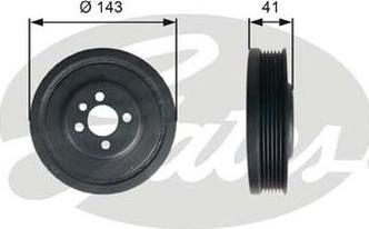 GATES-AU TVD1001 - Puleggia cinghia, Albero a gomiti www.autoricambit.com