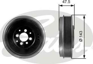 GATES-AU TVD1003 - Puleggia cinghia, Albero a gomiti www.autoricambit.com