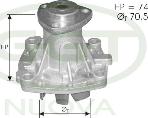 GGT PA12297 - Pompa acqua www.autoricambit.com