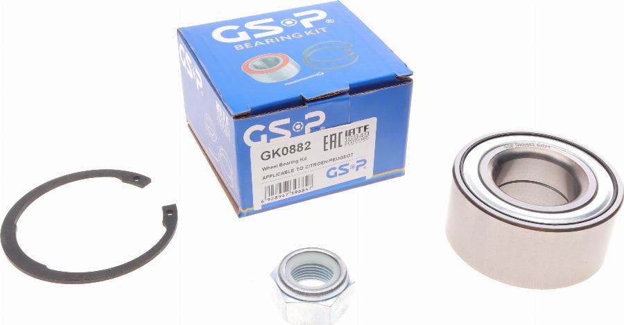 GSP GK0882 - Kit cuscinetto ruota www.autoricambit.com