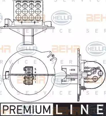 HELLA 9ML 351 303-271 - Resistenza, Ventilatore abitacolo www.autoricambit.com