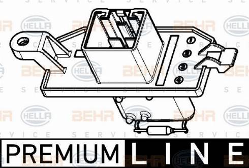 HELLA 9ML 351 332-451 - Resistenza, Ventilatore abitacolo www.autoricambit.com