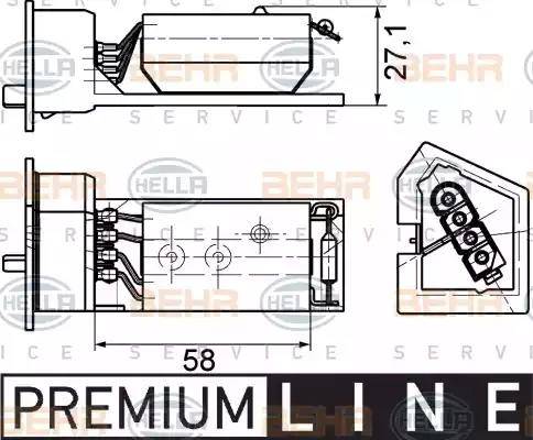 HELLA 9XX351029131 - Resistenza, Ventilatore abitacolo www.autoricambit.com