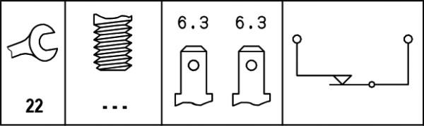 HELLA 6DF 003 263-071 - Interruttore luce freno www.autoricambit.com