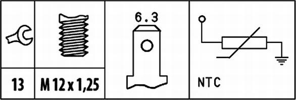 HELLA 6PT 009 309-491 - Sensore, Temperatura refrigerante www.autoricambit.com