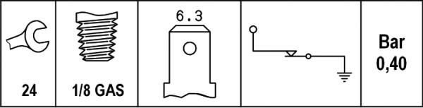 HELLA 6ZF 007 392-001 - Sensore, Pressione olio www.autoricambit.com