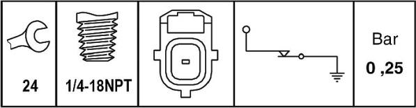 HELLA 6ZL 009 600-081 - Sensore, Pressione olio www.autoricambit.com