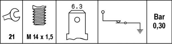 HELLA 6ZL 003 259-201 - Sensore, Pressione olio www.autoricambit.com