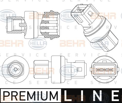 HELLA 6ZL 351 006-501 - Interruttore a pressione, Climatizzatore www.autoricambit.com