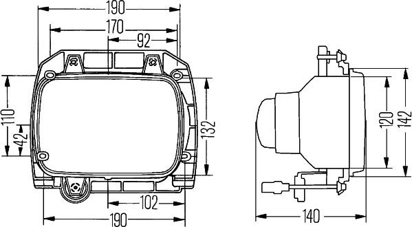 HELLA 1AE 003 427-151 - Gruppo ottico, Faro principale www.autoricambit.com