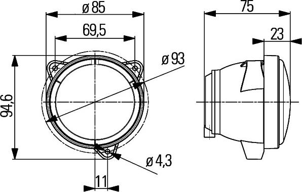 HELLA 1G0 996 176-031 - Faro da lavoro www.autoricambit.com