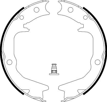 HELLA 8DA 355 050-631 - Kit ganasce, Freno stazionamento www.autoricambit.com