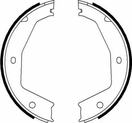 HELLA 8DA 355 050-121 - Kit ganasce, Freno stazionamento www.autoricambit.com