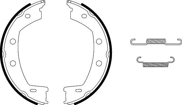 HELLA 8DA 355 050-801 - Kit ganasce, Freno stazionamento www.autoricambit.com