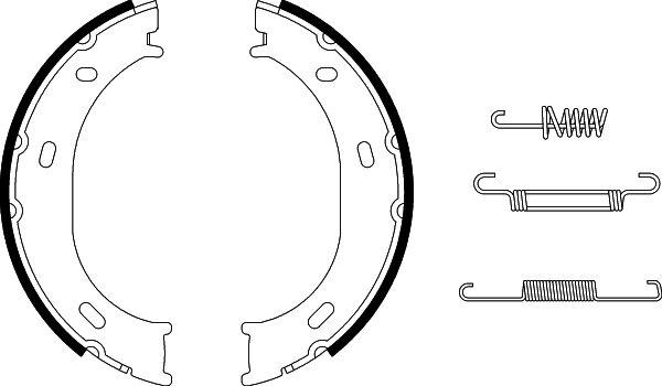 HELLA 8DA 355 050-291 - Kit ganasce, Freno stazionamento www.autoricambit.com