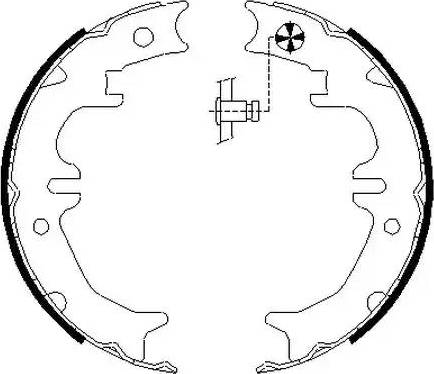 HELLA 8DA 355 051-131 - Kit ganasce, Freno stazionamento www.autoricambit.com