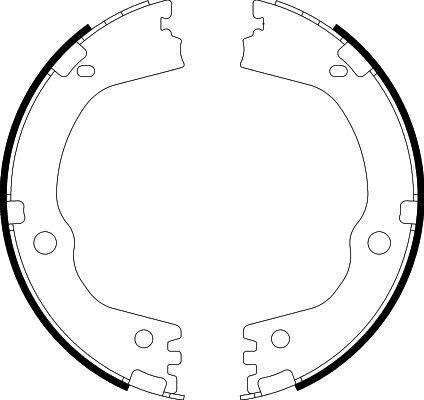 HELLA 8DA 355 051-211 - Kit ganasce, Freno stazionamento www.autoricambit.com