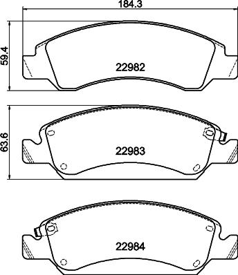 HELLA 8DB 355 044-881 - Kit pastiglie freno, Freno a disco www.autoricambit.com