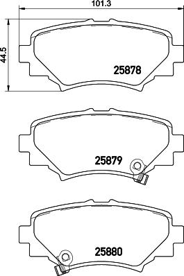 HELLA 8DB 355 045-401 - Kit pastiglie freno, Freno a disco www.autoricambit.com