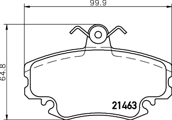 HELLA 8DB 355 045-591 - Kit pastiglie freno, Freno a disco www.autoricambit.com