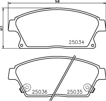 HELLA 8DB 355 045-341 - Kit pastiglie freno, Freno a disco www.autoricambit.com