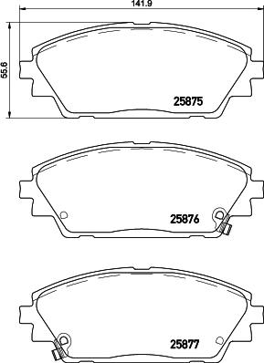 HELLA 8DB 355 045-381 - Kit pastiglie freno, Freno a disco www.autoricambit.com