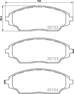 HELLA 8DB 355 045-241 - Kit pastiglie freno, Freno a disco www.autoricambit.com