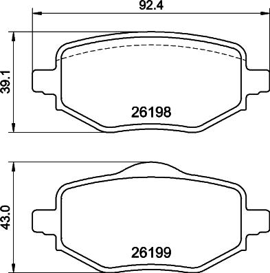 HELLA 8DB 355 040-971 - Kit pastiglie freno, Freno a disco www.autoricambit.com