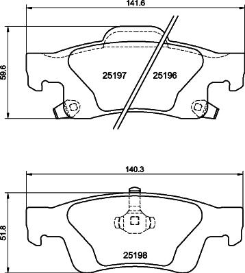 HELLA 8DB 355 040-031 - Kit pastiglie freno, Freno a disco www.autoricambit.com