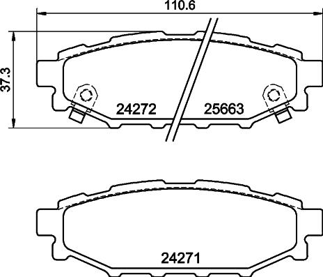 HELLA 8DB 355 040-391 - Kit pastiglie freno, Freno a disco www.autoricambit.com