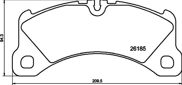 HELLA 8DB 355 040-201 - Kit pastiglie freno, Freno a disco www.autoricambit.com