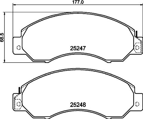 HELLA 8DB 355 040-701 - Kit pastiglie freno, Freno a disco www.autoricambit.com