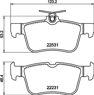 HELLA 8DB 355 041-071 - Kit pastiglie freno, Freno a disco www.autoricambit.com