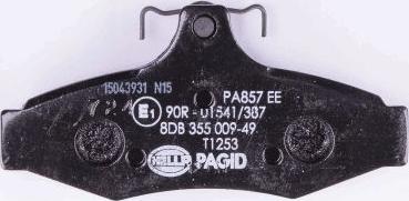 HELLA 8DB 355 009-491 - Kit pastiglie freno, Freno a disco www.autoricambit.com