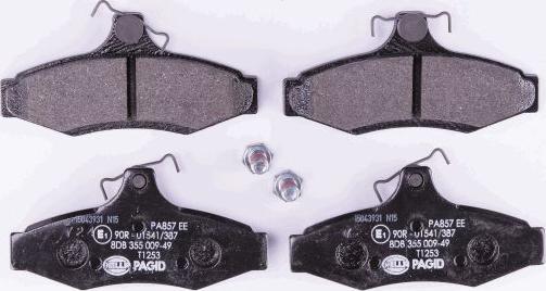 HELLA 8DB 355 009-491 - Kit pastiglie freno, Freno a disco www.autoricambit.com