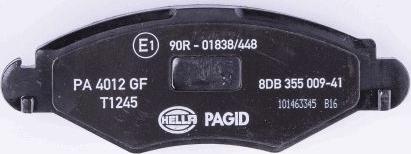 HELLA 8DB 355 009-411 - Kit pastiglie freno, Freno a disco www.autoricambit.com