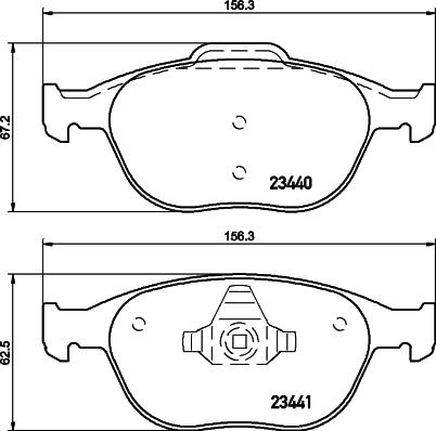 HELLA 8DB 355 009-561 - Kit pastiglie freno, Freno a disco www.autoricambit.com