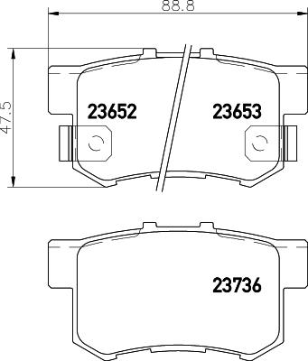 HELLA 8DB 355 009-581 - Kit pastiglie freno, Freno a disco www.autoricambit.com