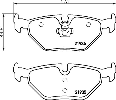 HELLA 8DB 355 009-051 - Kit pastiglie freno, Freno a disco www.autoricambit.com