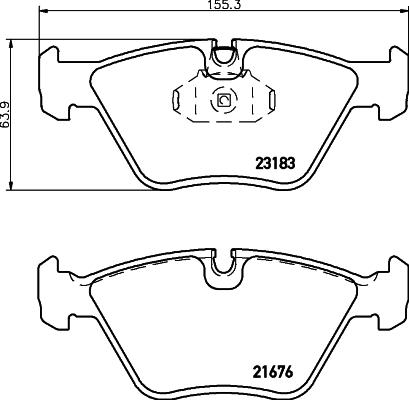 HELLA 8DB 355 009-001 - Kit pastiglie freno, Freno a disco www.autoricambit.com