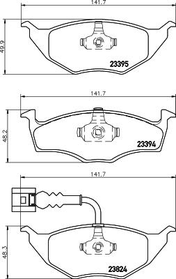 HELLA 8DB 355 009-021 - Kit pastiglie freno, Freno a disco www.autoricambit.com