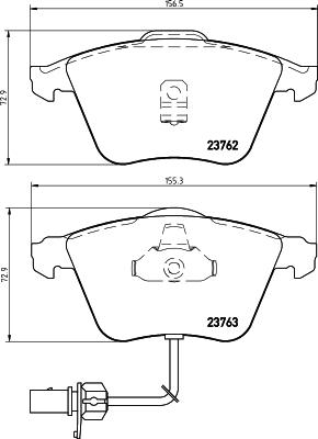 HELLA 8DB 355 009-141 - Kit pastiglie freno, Freno a disco www.autoricambit.com