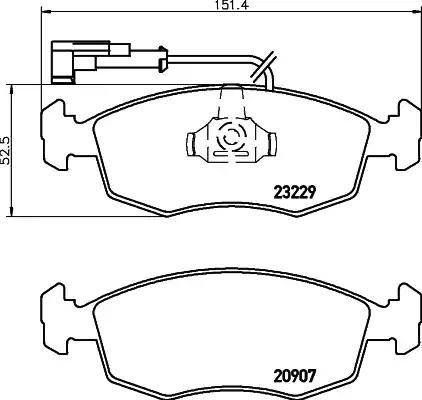 HELLA 8DB 355 009-151 - Kit pastiglie freno, Freno a disco www.autoricambit.com